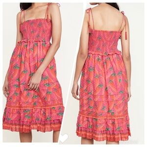 FARM NWT Red pepper midi dress, Small